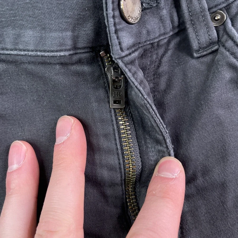 Banana Republic Jeans Mens 31x32 (Fits 30x30) Grey Traveler‎ Slim Fit Denim